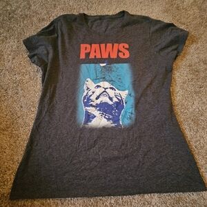 Gray Cat Graphic T-Shirt